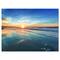 Designart - Blue Seashore with Distant Sunset - Seascape Canvas Art Print